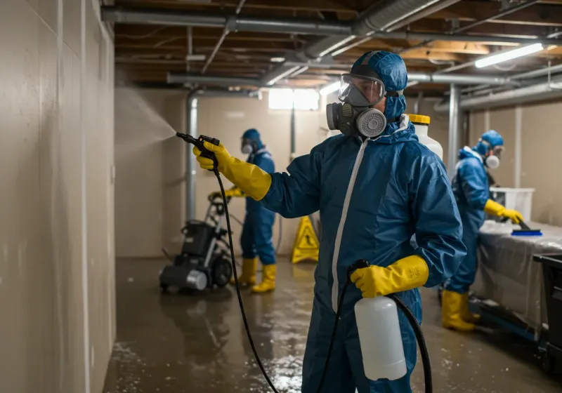 Basement Sanitization and Antimicrobial Treatment process in Galveston, IN